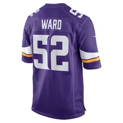 MN.Vikings #52 Jihad Ward Team Game Jersey - Purple American Football Jerseys - Main View
