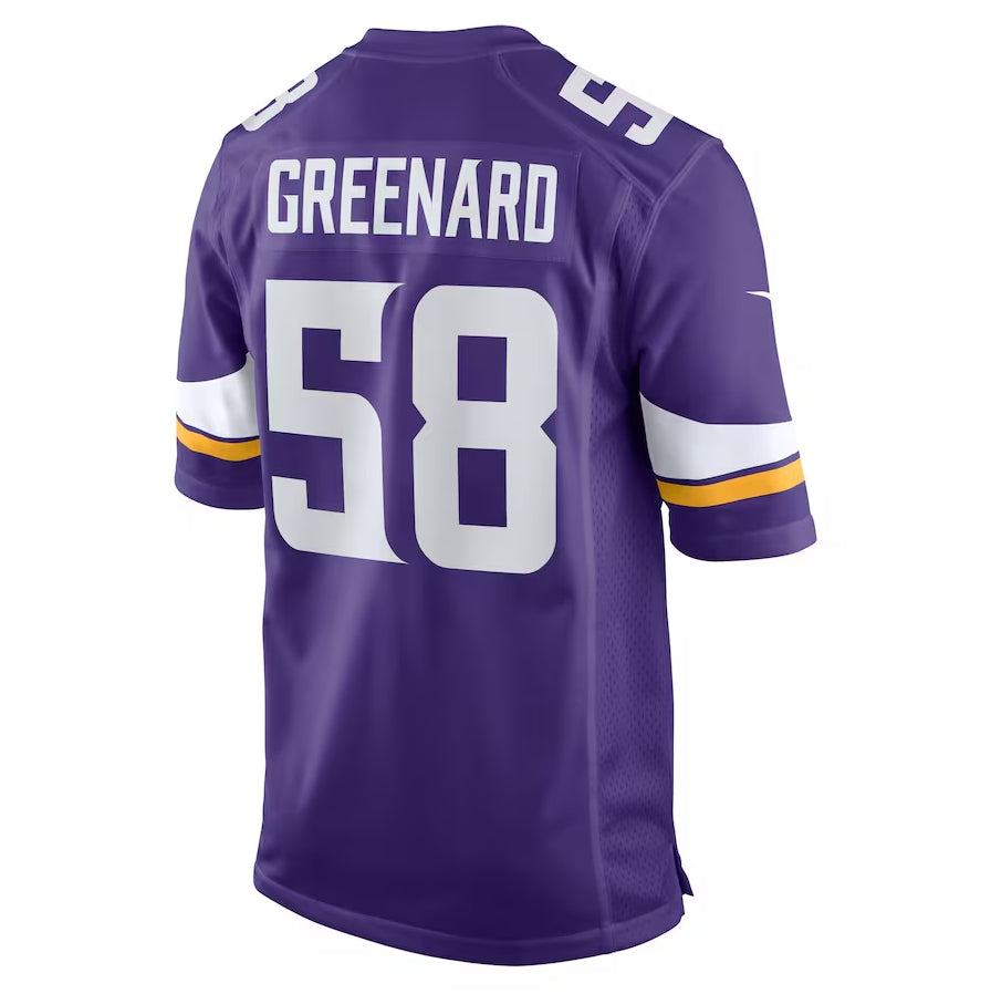 MN.Vikings #58 Jonathan Greenard Team Game Jersey - Purple American Football Jerseys - Main View