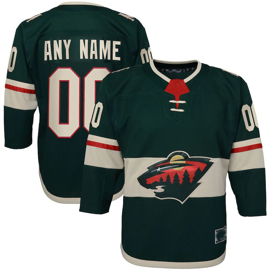 Custom M.Wild Home Premier Jersey Green Stitched American Hockey Jerseys - Main View