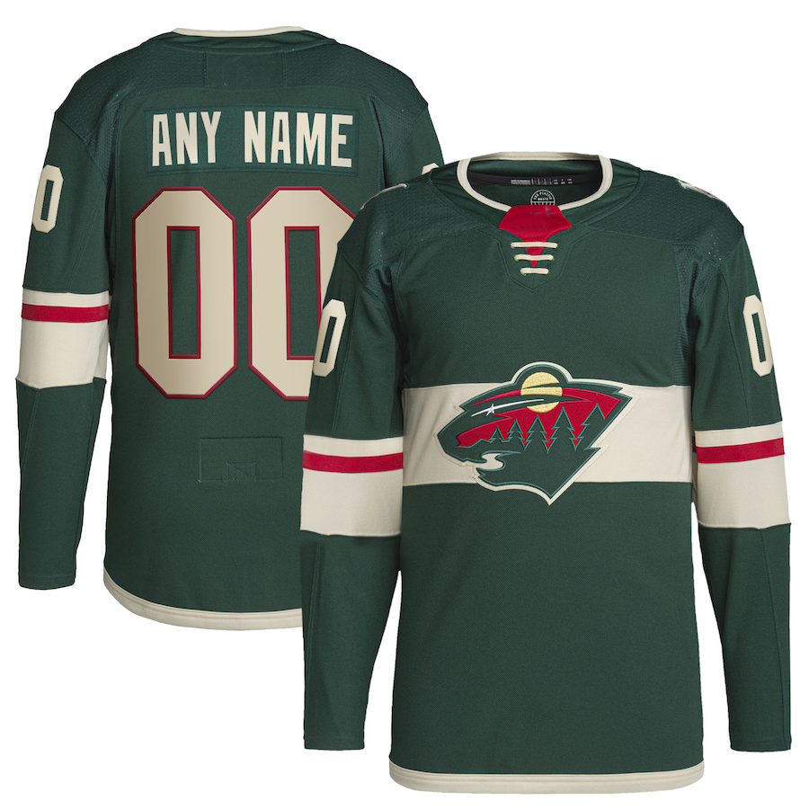 Custom M.Wild Home Primegreen Authentic Pro Jersey Green Stitched American Hockey Jerseys - Main View