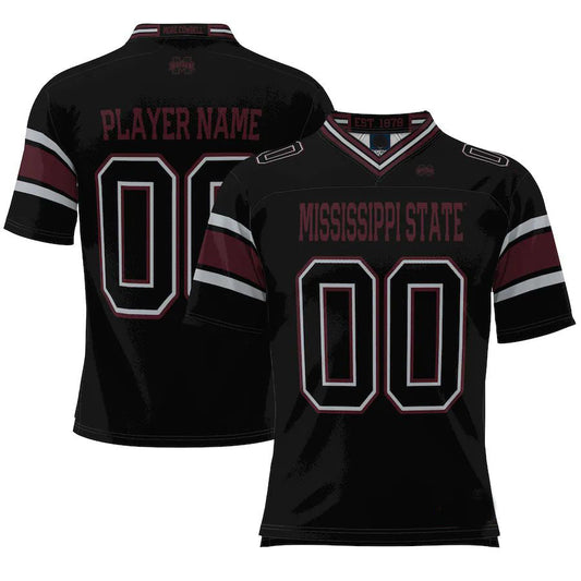 Custom M.State Bulldogs ProSphere NIL Pick-A-Player Black Football Jersey American Stitched College Jerseys - Main View