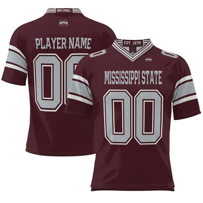 Custom M.State Bulldogs ProSphere NIL Pick-A-Player Maroon Football Jersey American Stitched College Jerseys - Main View