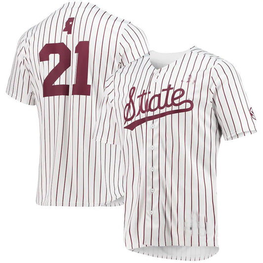 M.State Bulldogs Replica Baseball Jersey  White Stitched American College Jerseys - Main View
