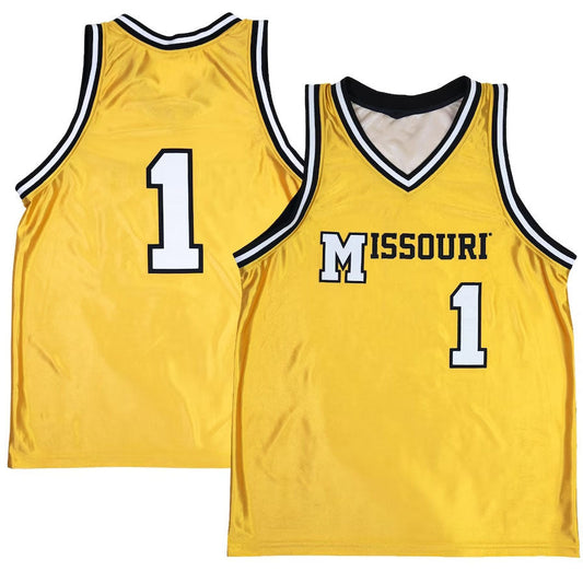 #1 M.Tigers 1988-89 Basketball Legacy Jersey - Gold American College Jerseys - Main View