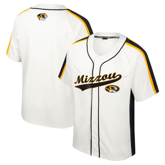 M.Tigers Colosseum Ruth Button-Up Baseball Jersey - Cream American College Jerseys - Main View