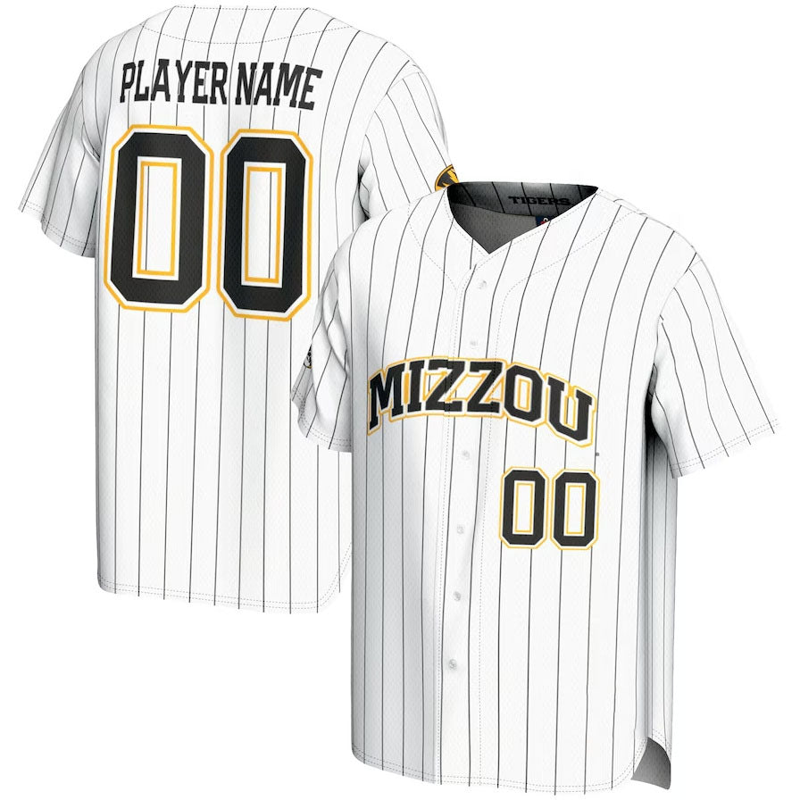 Custom M.Tigers GameDay Greats NIL Pick-A-Player Lightweight Baseball Jersey - White American College Jerseys - Main View