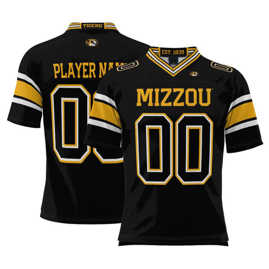 Custom M.Tigers ProSphere NIL Pick-A-Player Black Football Jersey American Stitched College Jerseys - Main View