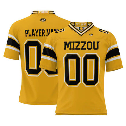 Custom M.Tigers ProSphere Youth NIL Pick-A-Player Gold Football Jersey American Stitched College Jerseys - Main View