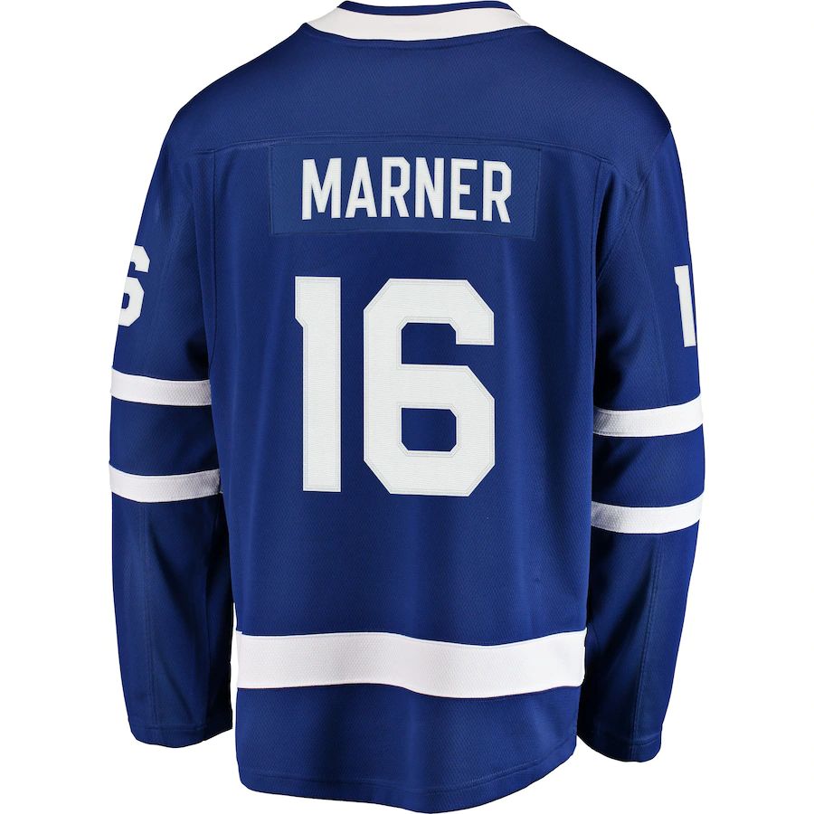 T.Maple Leafs #16 Mitchell Marner Fanatics Branded Home Premier Breakaway Player Jersey Blue Stitched American Hockey Jerseys - Main View