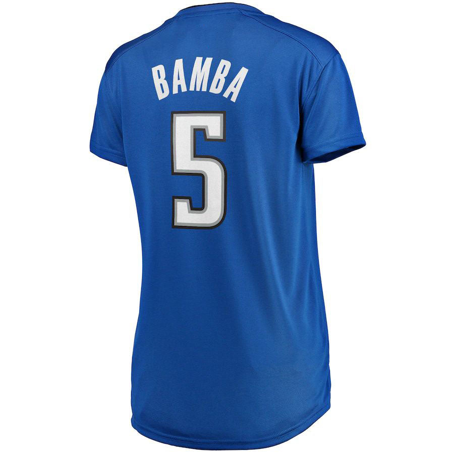 O.Magic #5 Mohamed Bamba Fanatics Branded Women's Fast Break Replica Player Jersey Blue Icon Edition Stitched American Basketball Jersey - Main View