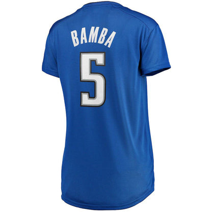 O.Magic #5 Mohamed Bamba Fanatics Branded Women's Fast Break Replica Player Jersey Blue Icon Edition Stitched American Basketball Jersey - Main View