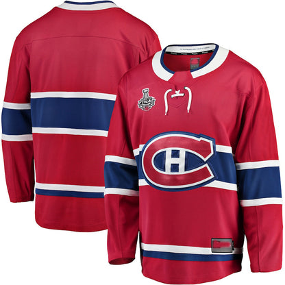 M.Canadiens Fanatics Branded Home 2021 Stanley Cup Final Bound Breakaway Jersey Red Stitched American Hockey Jerseys - Main View