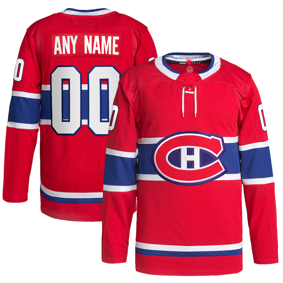 Custom M.Canadiens Home Primegreen Authentic Pro Jersey Red Stitched American Hockey Jerseys - Main View