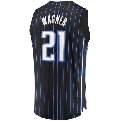O.Magic #21 Moritz Wagner Fanatics Branded  2021-22 Fast Break Replica Jersey  Icon Edition Black Stitched American Basketball Jersey - Main View