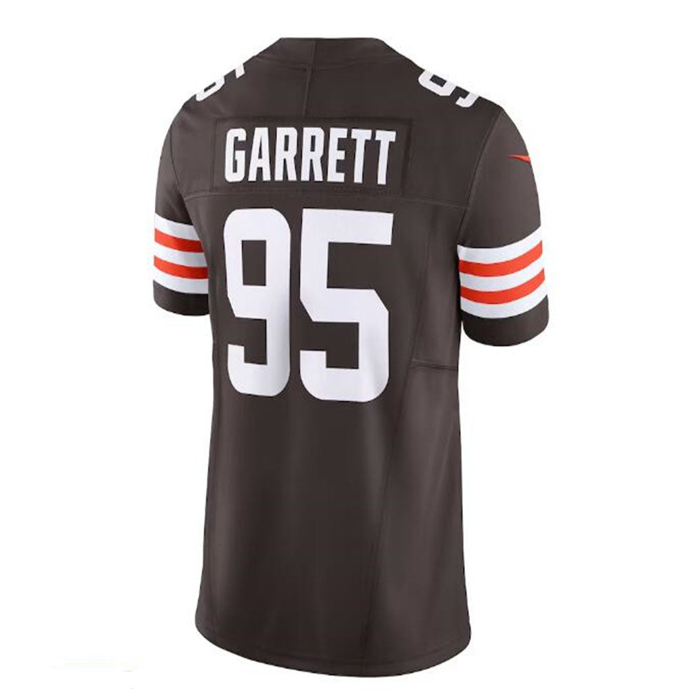C.Browns #95 Myles Garrett Vapor F.U.S.E. Limited Jersey - Brown Stitched American Football Jerseys - Main View