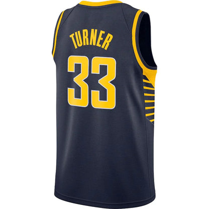 IN.Pacers #33 Myles Turner Swingman Jersey Navy Icon Edition Stitched American Basketball Jersey - Main View