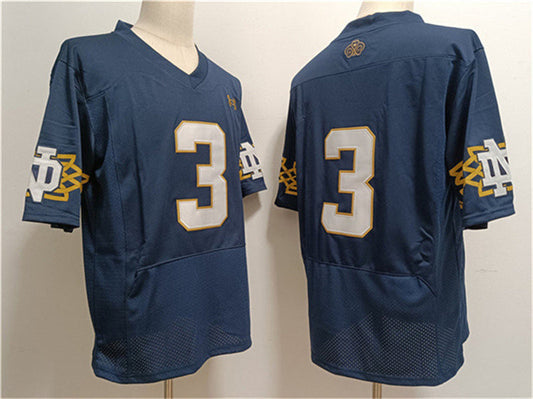 N.Dame Fighting Irish #3 Joe Montana Navy Limited Stitched Jersey College Jerseys - Main View