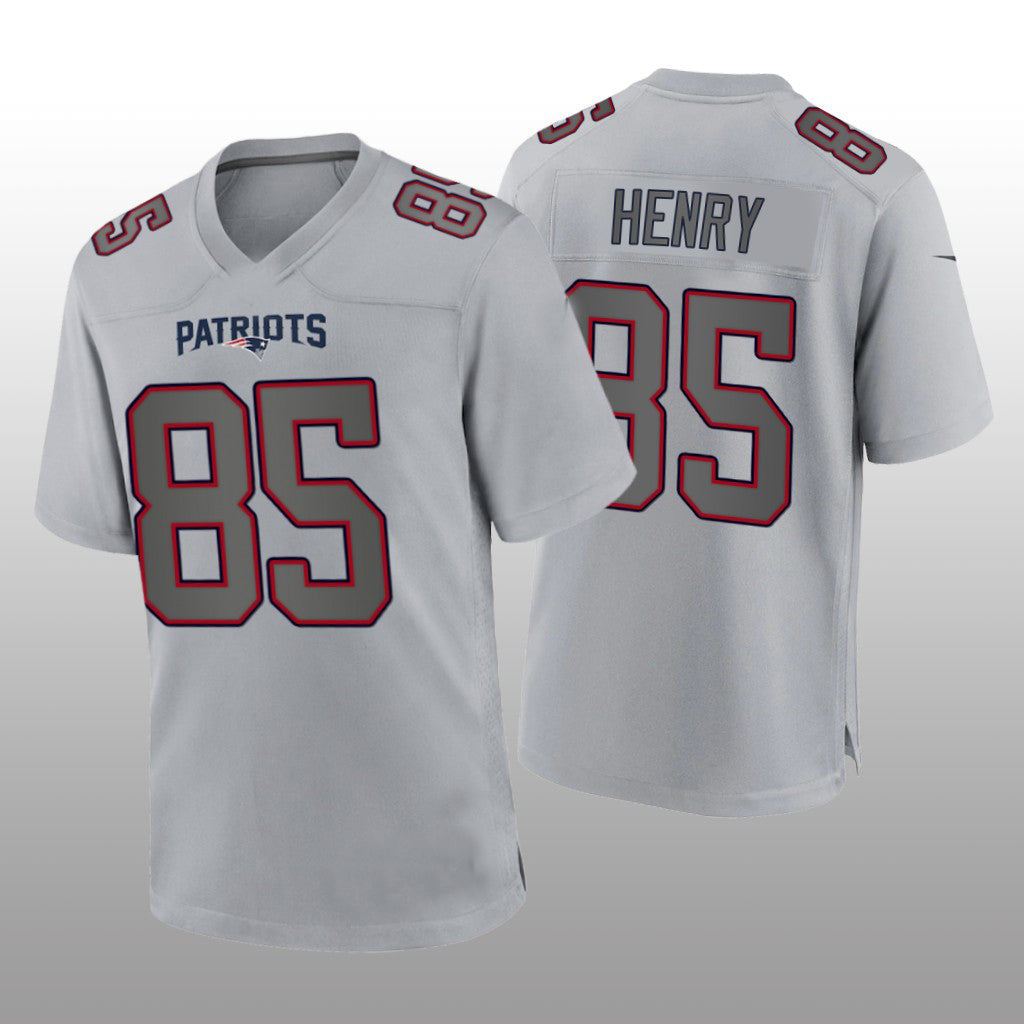 NE.Patriots #85 Hunter Henry Gray Atmosphere Game Jersey Stitched American Football Jerseys - Main View