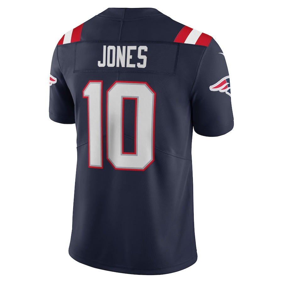 NE.Patriots #10 Mac Jones Navy Vapor Limited Jersey Stitched American Football Jerseys - Main View