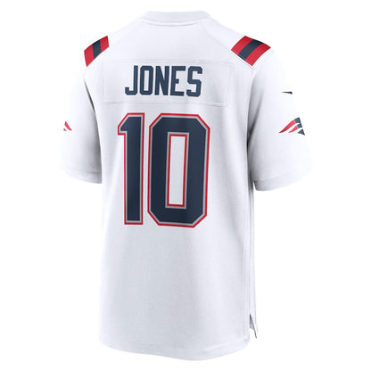 NE.Patriots #10 Mac Jones White Player Game Jersey Stitched American Football Jerseys - Main View