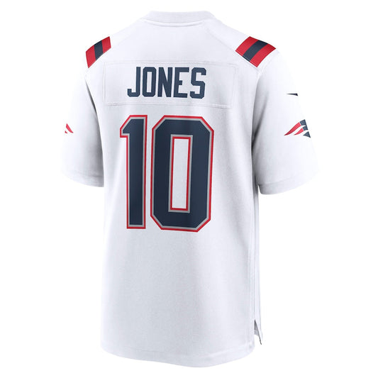 NE.Patriots #10 Mac Jones White Player Game Jersey Stitched American Football Jerseys - Main View