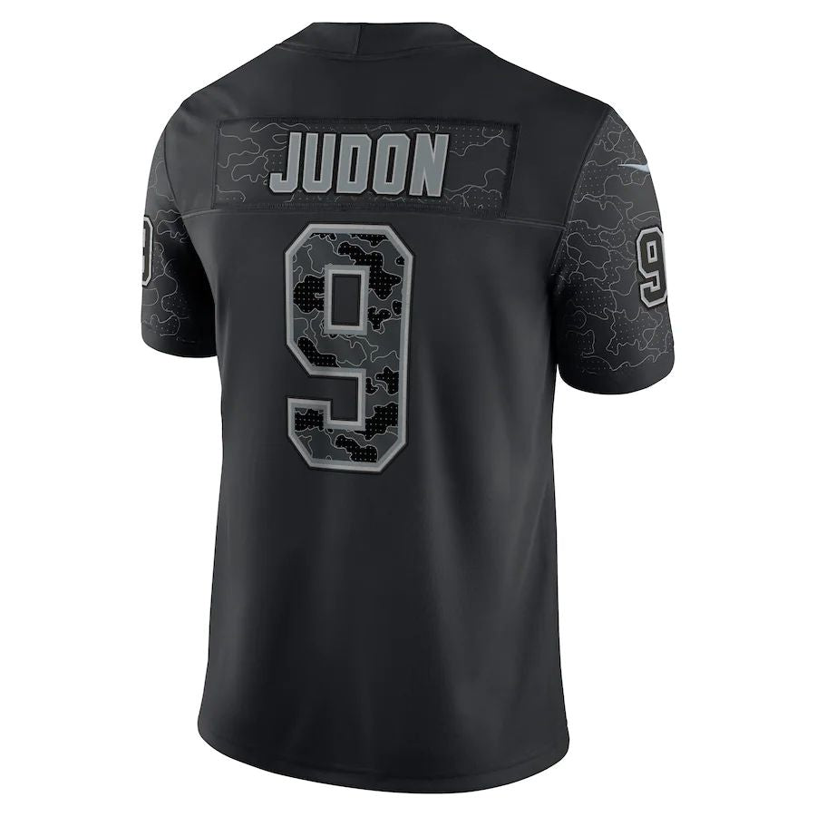NE.Patriots #9 Matthew Judon Black RFLCTV Limited Jersey Stitched American Football Jerseys - Main View