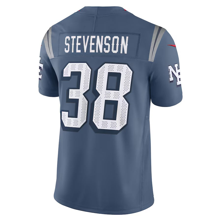 NE.Patriots #38 Rhamondre Stevenson 2025 Rivalries Collection Limited Jersey - Storm Blue Stitched American Football Jerseys - Main View