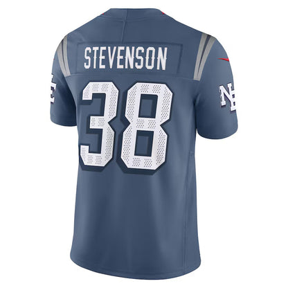 NE.Patriots #38 Rhamondre Stevenson 2025 Rivalries Collection Limited Jersey - Storm Blue Stitched American Football Jerseys - Main View