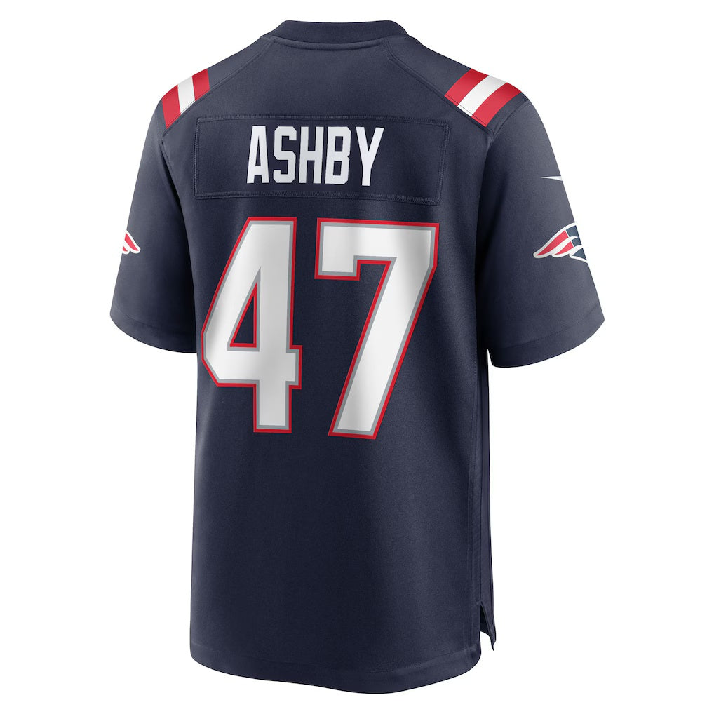 NE.Patriots #47 Julian Ashby Navy Team Game Stitched American Football Jerseys - Main View
