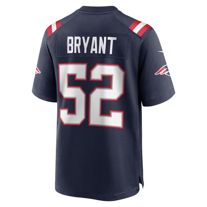 NE.Patriots #52 Marcus Bryant Navy Team Game Stitched American Football Jerseys - Main View