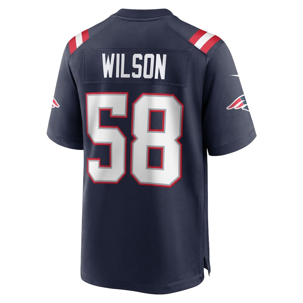NE.Patriots #58 Jared Wilson Navy Team Game Stitched American Football Jerseys - Main View
