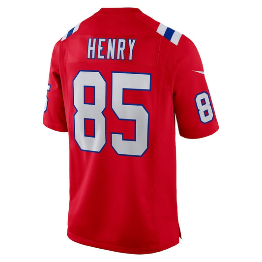 NE.Patriots #85 Hunter Henry Red Game Alternate Stitched American Football Jerseys - Main View