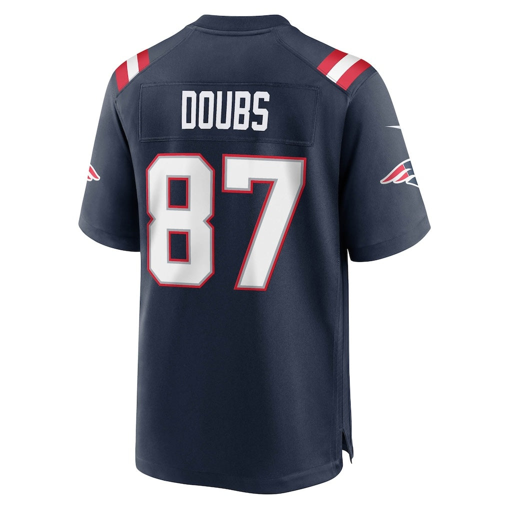 NE.Patriots #87 Romeo Doubs Navy Game Stitched American Football Jerseys - Main View
