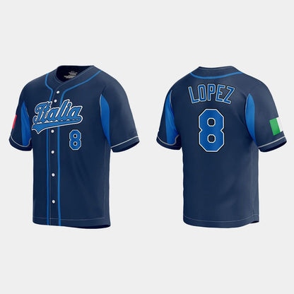 #8 NICKY LOPEZ WORLD BASEBALL CLASSIC 2023 WORLD BASEBALL CLASSIC JERSEY - NAVY Stitches Baseball Jerseys