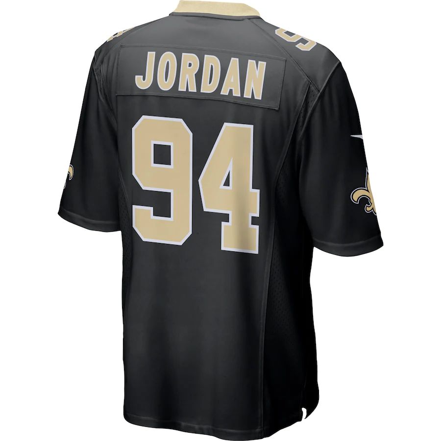 NO.Saints #94 Cameron Jordan Black Game Jersey Stitched American Football Jersey - Main View