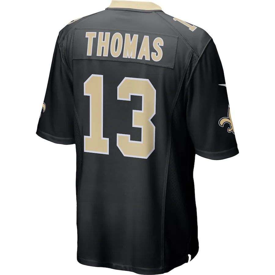 NO.Saints #13 Michael Thomas Black Team Color Game Jersey Stitched American Football Jersey - Main View
