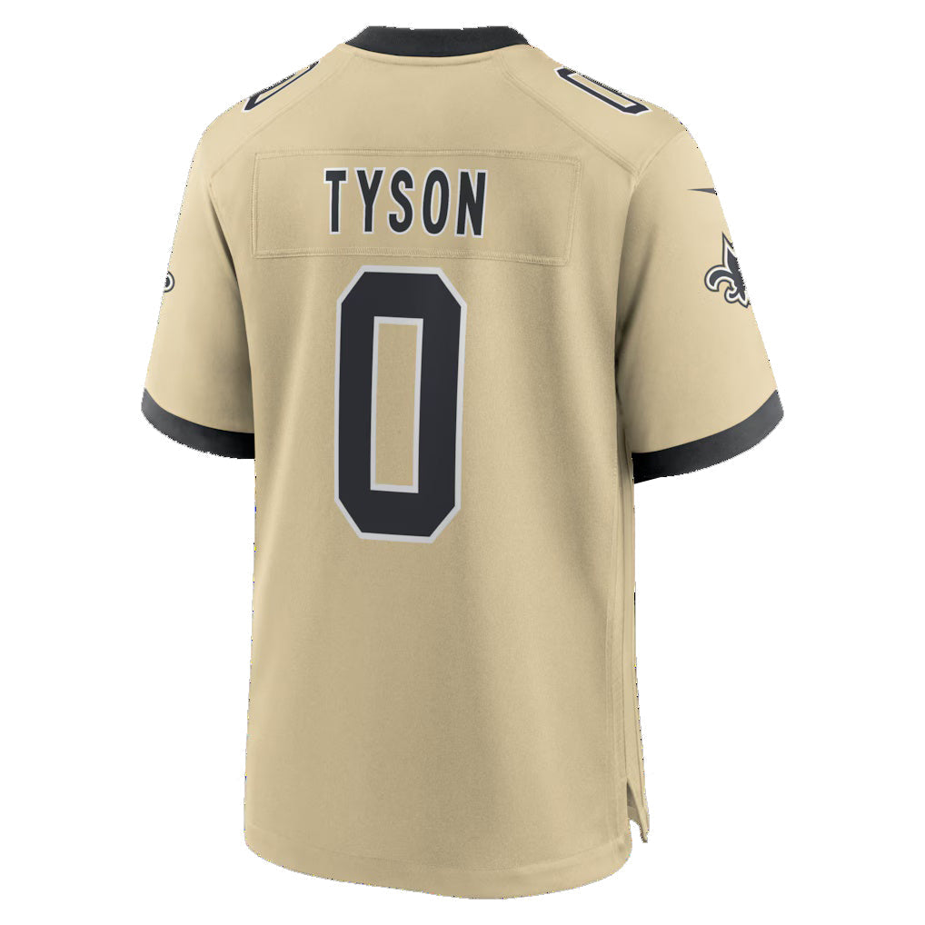 NO.Saints #0 Jordyn Tyson Gold 2026 Draft First Round Pick No. 8 Alternate Game Stitched American Football Jerseys - Main View