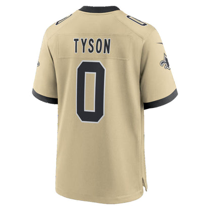 NO.Saints #0 Jordyn Tyson Gold 2026 Draft First Round Pick No. 8 Alternate Game Stitched American Football Jerseys - Main View