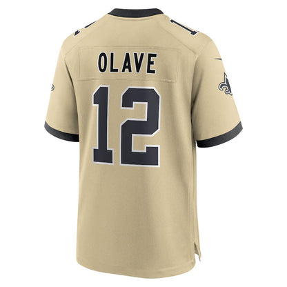 NO.Saints #12 Chris Olave Gold Gameday Golds Alternate Game Player Stitched American Football Jersey - Main View