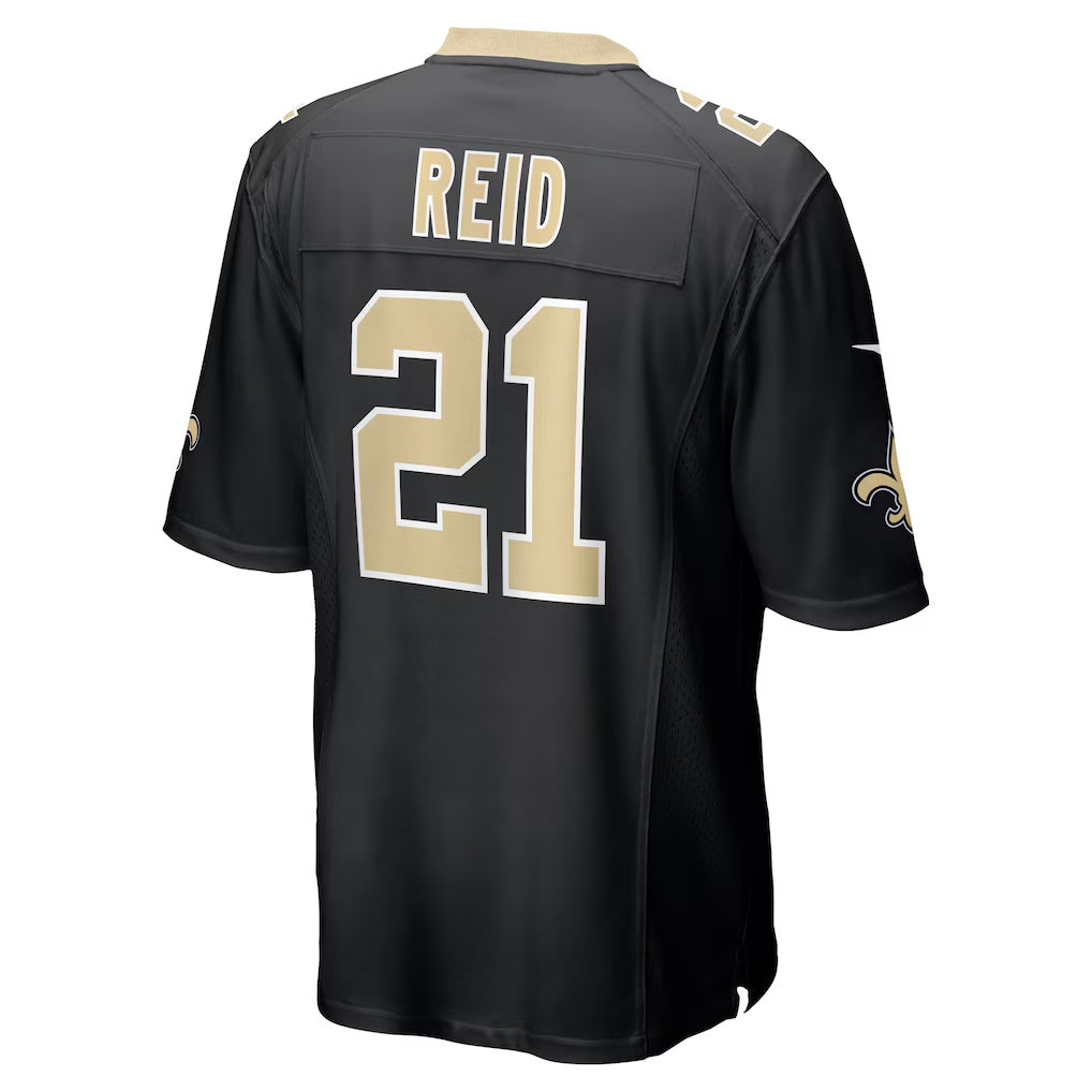 NO.Saints #21 Justin Reid Black Team Game Stitched American Football Jersey - Main View