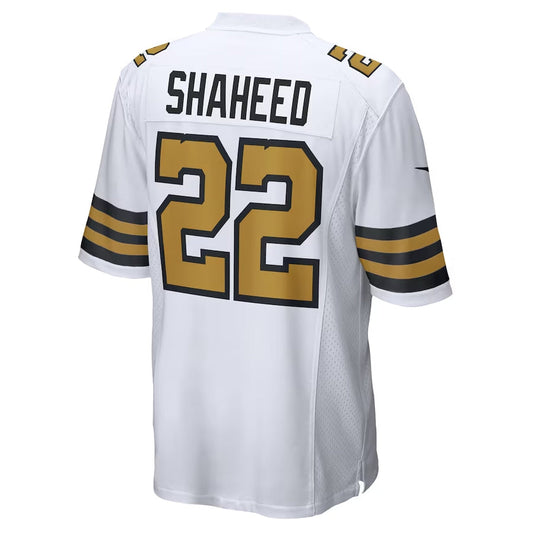 NO.Saints #22 Rashid Shaheed White Alternate Game Stitched American Football Jersey - Main View