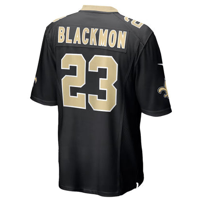 NO.Saints #23 Julian Blackmon Black Team Game Stitched American Football Jersey - Main View