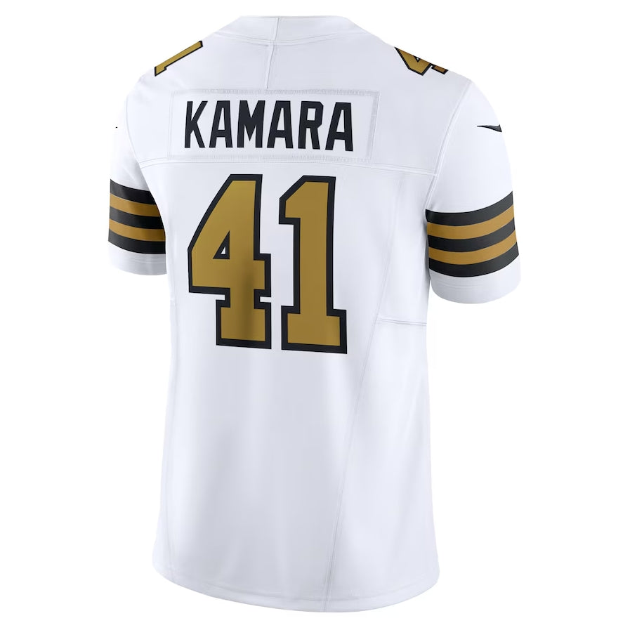 NO.Saints #41 Alvin Kamara White Alternate Vapor F.U.S.E. Limited Stitched American Football Jersey - Main View