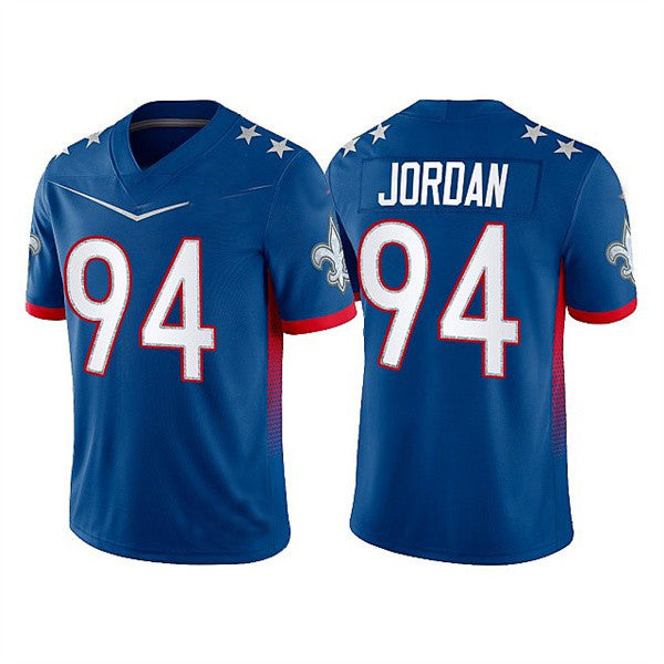 NO.Saints #94 Cameron Jordan 2022 Royal Pro Bowl Stitched Jersey American Football Jersey - Main View