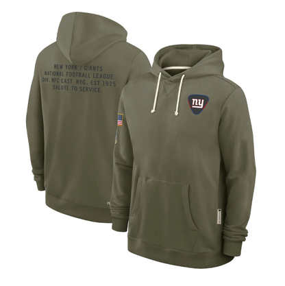 NY.Giants Olive 2025 Salute to Service Sideline Standard Issue Dri-FIT Hoodie Stitched American Football Jerseys - Main View