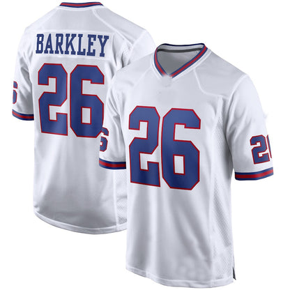 NY.Giants #26 Saquon Barkley White Alternate Game Jersey Stitched American Football Jerseys - Main View