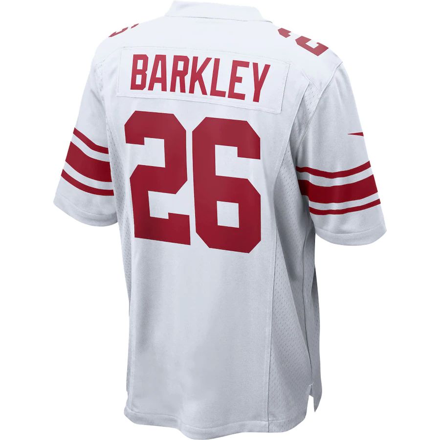 NY.Giants #26 Saquon Barkley White Game Jersey Stitched American Football Jerseys - Main View