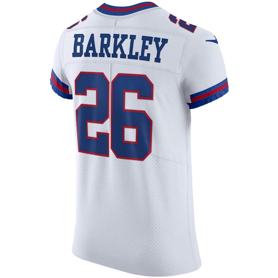 NY.Giants #26 Saquon Barkley White Vapor Elite Player Jersey Stitched American Football Jerseys - Main View