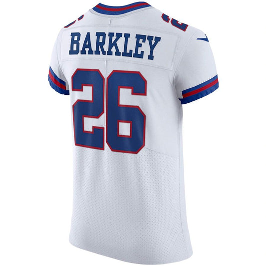 NY.Giants #26 Saquon Barkley White Vapor Elite Player Jersey Stitched American Football Jerseys - Main View