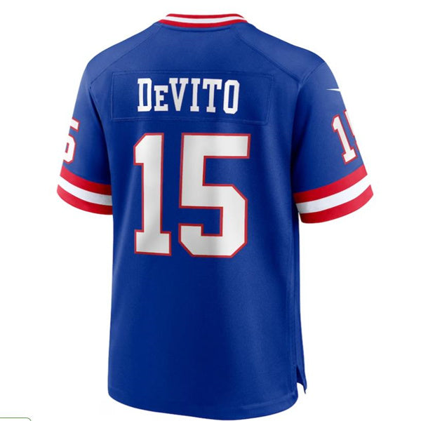 NY.Giants #15 Tommy DeVito Royal Classic Retired Player Game Jersey Stitched American Football Jerseys - Main View
